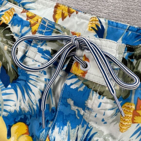 Nautica Swim Trunks Men 34 Leaf Hawaiian Island Tropical Print 5.5" Inseam - Picture 3 of 14